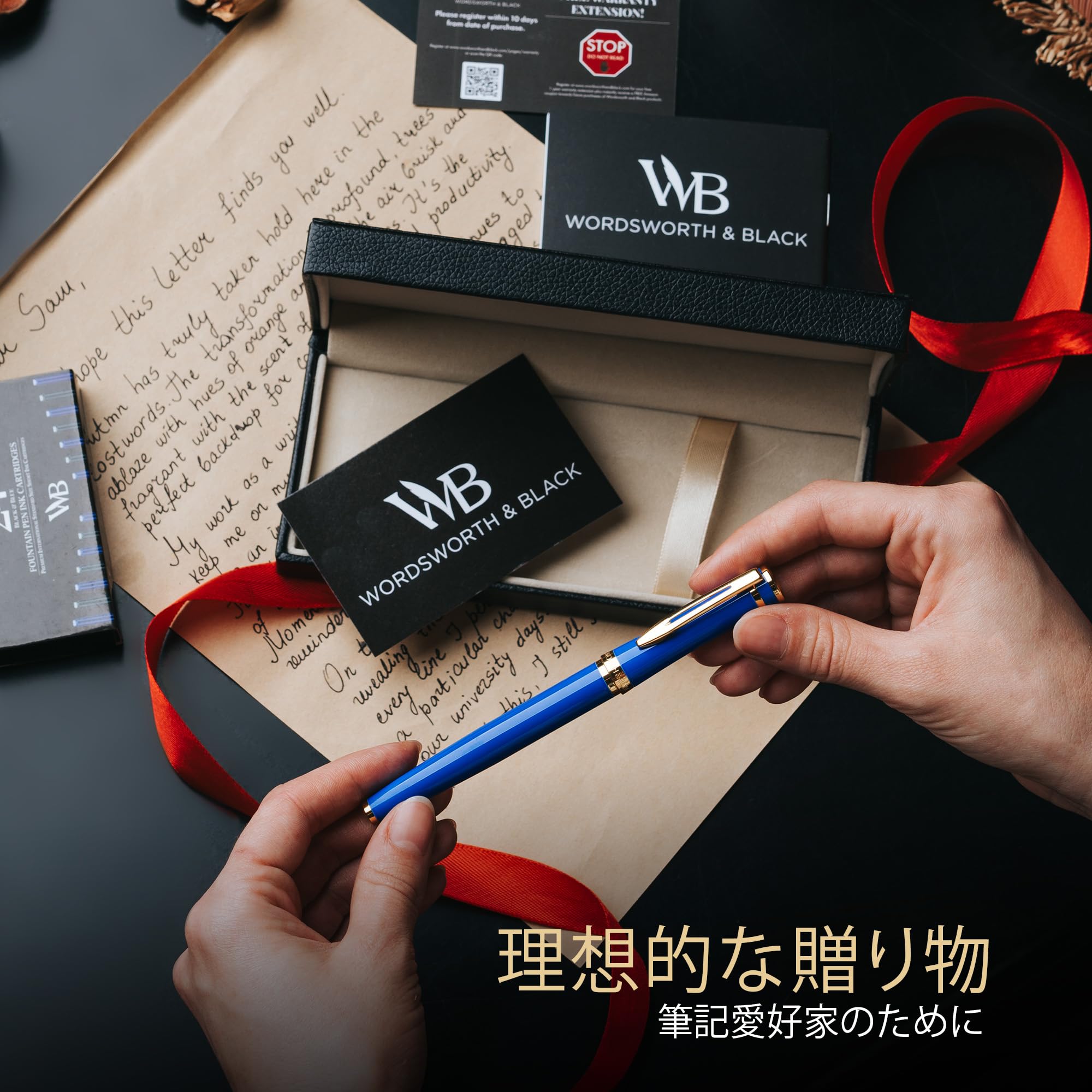 黒い万年筆セット 2本 インクカートリッジ付き 71rVx8wTRrL._AC_UL210_SR210,